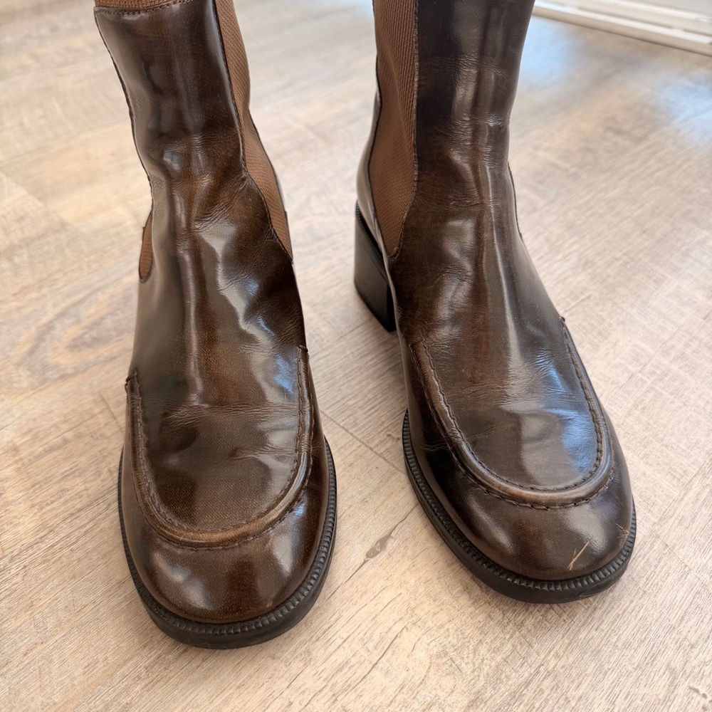 See by Chloe women’s Brown Leather Ankle Chelsea Boots size 37 - Picture 8 of 8